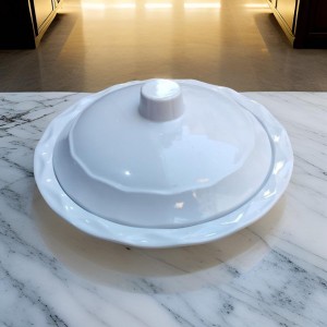 طنجرة مع غطاء 11 انش ميلامين ثقيل ابيض طنجرة مع غطاء 11 انش ميلامين ثقيل ابيض